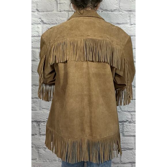 Vintage Boot Country Classic Western/Cowgirl Suede Leather Fringe Coat/Jacket - Picture 3 of 10